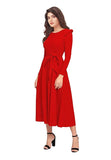 Women's A-LINE Maxi Red Dress