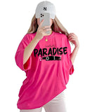 Women Cottonblend Half Sleeve Oversized Regular Fit pink T-Shirts