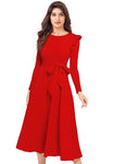 Women's A-LINE Maxi Red Dress